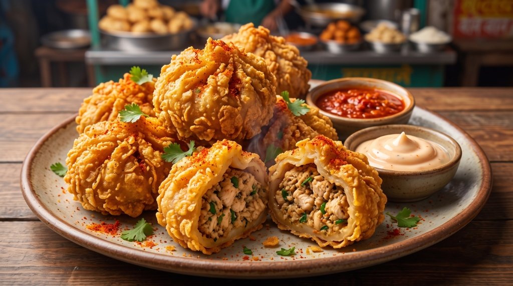 Chicken Kurkure Momos